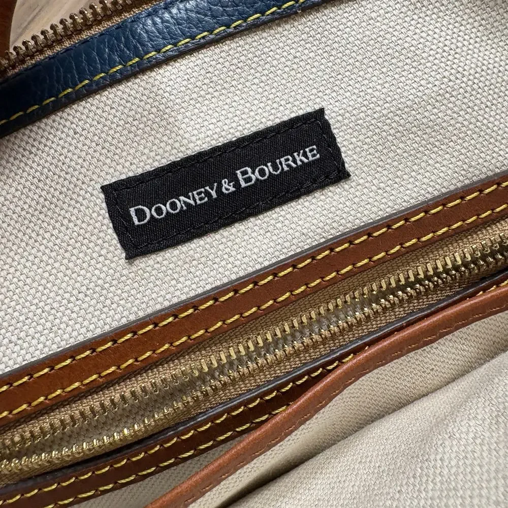 Dooney & Bourke Backpack Pebble Grain Jeans Blue Leather Pocket Adjustable Strap